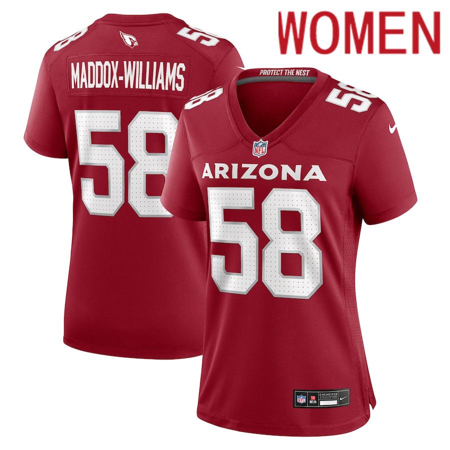 Women Arizona Cardinals #58 Tyreek Maddox-Williams Nike Cardinal Game NFL Jersey